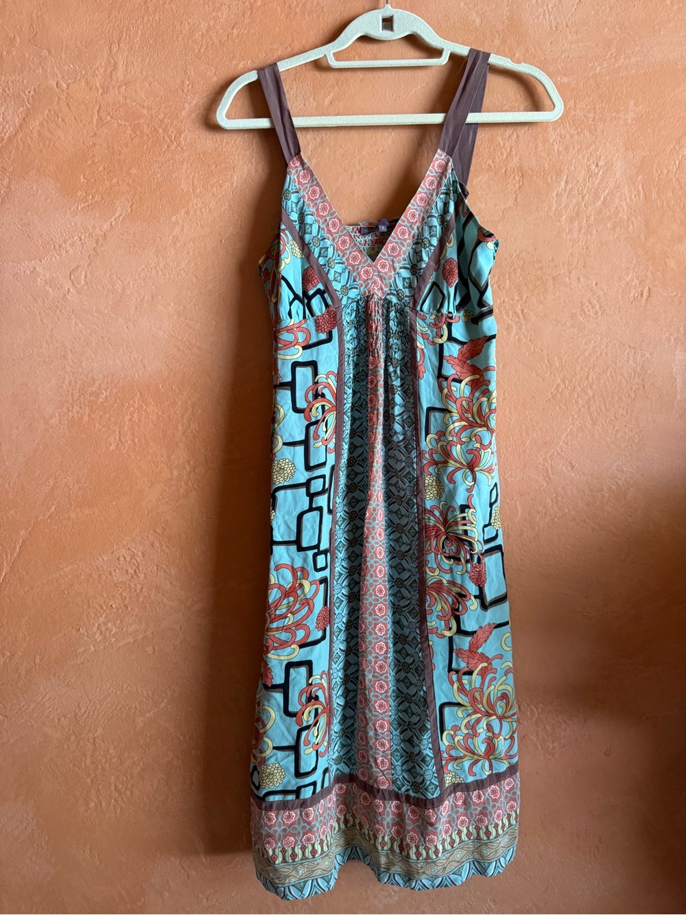 Hale Bob 100% Silk Printed Boho Dress Size Small - Picture 1 of 9